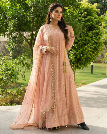 Peach Chiffon Angarakha